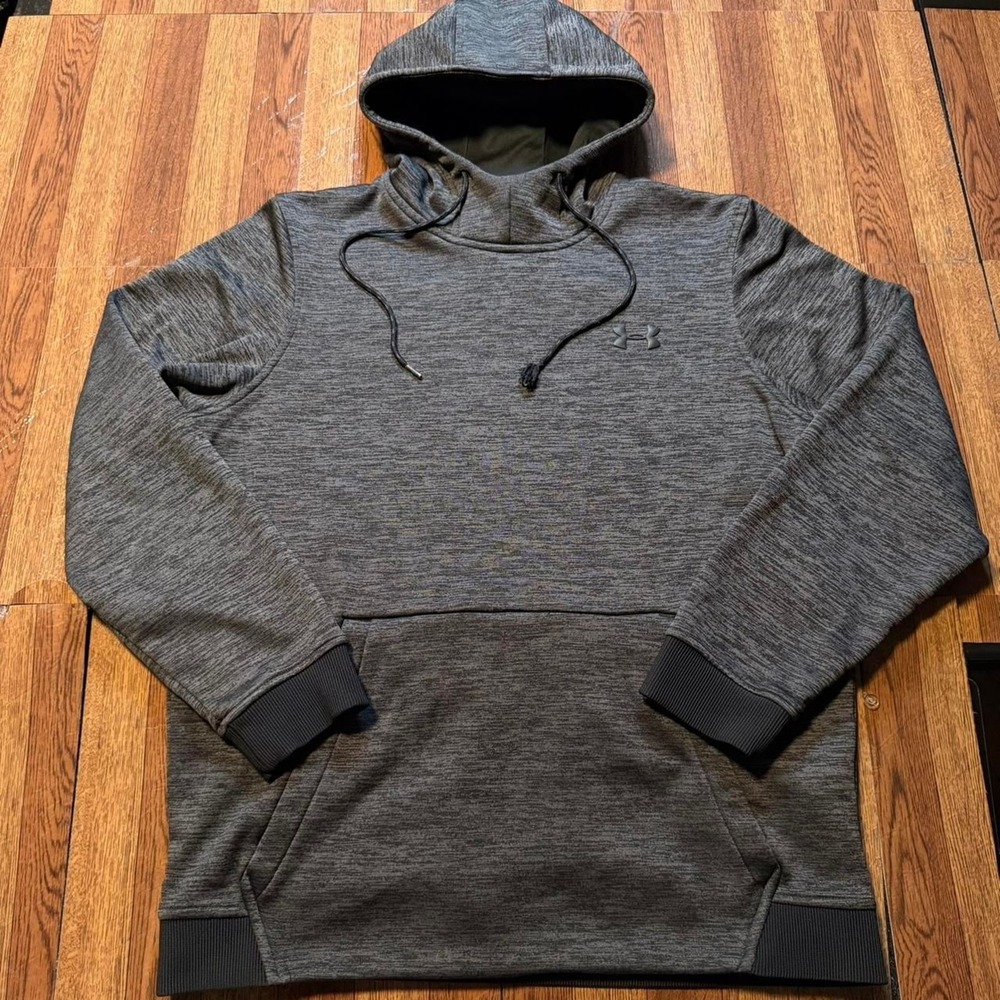 Under Armour Grey Cold Gear Retro Tech Sportswear‎ Hoodie Medium